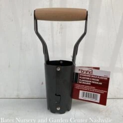 Bulb Planter Wood Handle Gunmetal Base Bond
