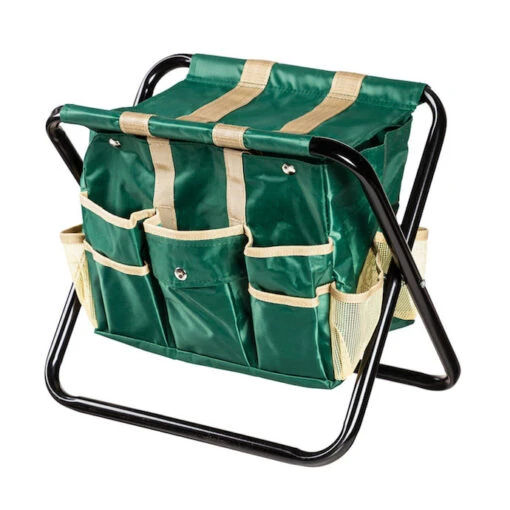 Chair/Seat Garden Combo W/Removable Tool Bag 16x14x11 Metal/Fabric